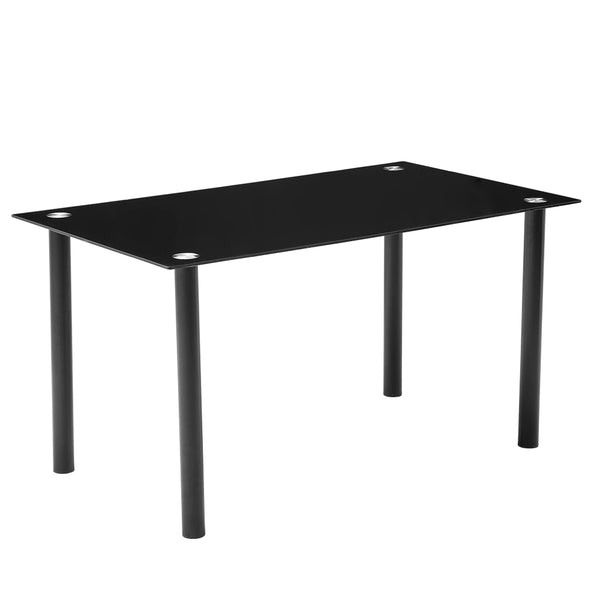 120*70*75CM DA154 Simple Round Tube Table Leg Table Black