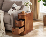 Solid Manufactured Wood Nightstand - Walnut