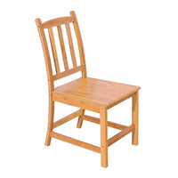 2pcs Sturdy Bamboo Dining Chairs Wood Color