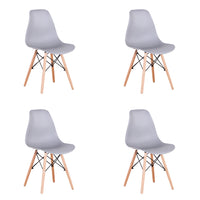 Living Room Chairs/Dining Chairs/Desk Chairs/Office Chairs/Leisure Chairs/Natural Beech Chairs with ABS backrest, a Set of 4