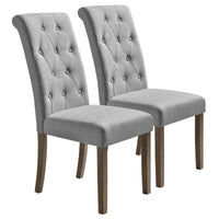 Aristocratic Style Dining Chair Noble and Elegant Solid Wood Tufted Dining Chair Dining Room Set (Set of 2)