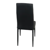 6pcs Elegant Assembled Stripping Texture High Backrest Dining Chairs Black (Replacement code: BSTWCEZKMG)