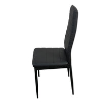 6pcs Elegant Assembled Stripping Texture High Backrest Dining Chairs Black (Replacement code: BSTWCEZKMG)