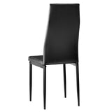 6pcs Elegant Assembled Stripping Texture High Backrest Dining Chairs Black (Replacement code: BSTWCEZKMG)