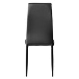 6pcs Elegant Assembled Stripping Texture High Backrest Dining Chairs Black (Replacement code: BSTWCEZKMG)