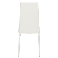 4pcs Elegant Assembled Stripping Texture High Backrest Dining Chairs White(Alternate code: 86358020)