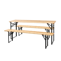 Picnic Combo 3PCS Set, 5.8FT Wood Table and Bench Set