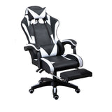 PU gaming chair, swivel recliner with adjustable backrest and seat height, high back gaming chair with footrest, office chair with 360° swivel, suitable for office or gaming