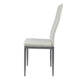 2pcs High Grade PVC Leather Comfortable Chairs White