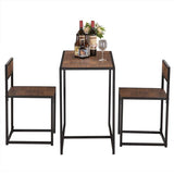 Elm Wood Simple Breakfast Table And Chair Three-Piece [90x47x75.5cm]