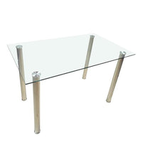 110cm Dining Table Tempered Glass Dining Table（only table）