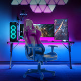 GIVENUSMYF gaming chair, computer chair with lumbar support, height adjustable gaming chair with headrest and 360° swivel office chair, suitable for office or gaming