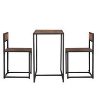 Elm Wood Simple Breakfast Table And Chair Three-Piece [90x47x75.5cm]