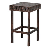 Bar Stool-Table and Chair Set of 5 Brown Gradient