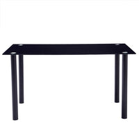 120*70*75CM DA154 Simple Round Tube Table Leg Table Black