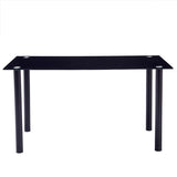 120*70*75CM DA154 Simple Round Tube Table Leg Table Black